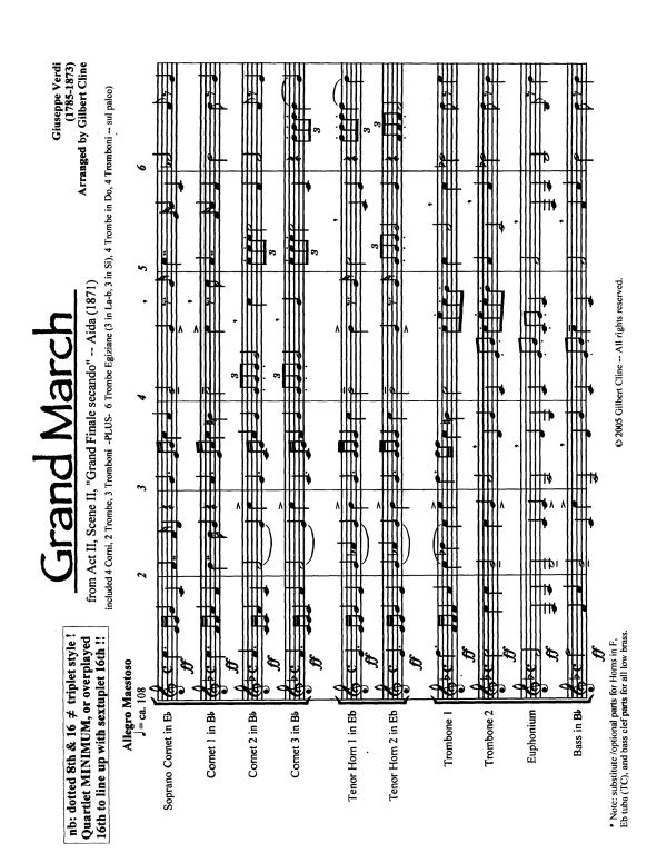 Produktgalerie: Seite 1 von 11 Großer Marsch aus Aida, , Blechbläser Ensemble 10-stimmig