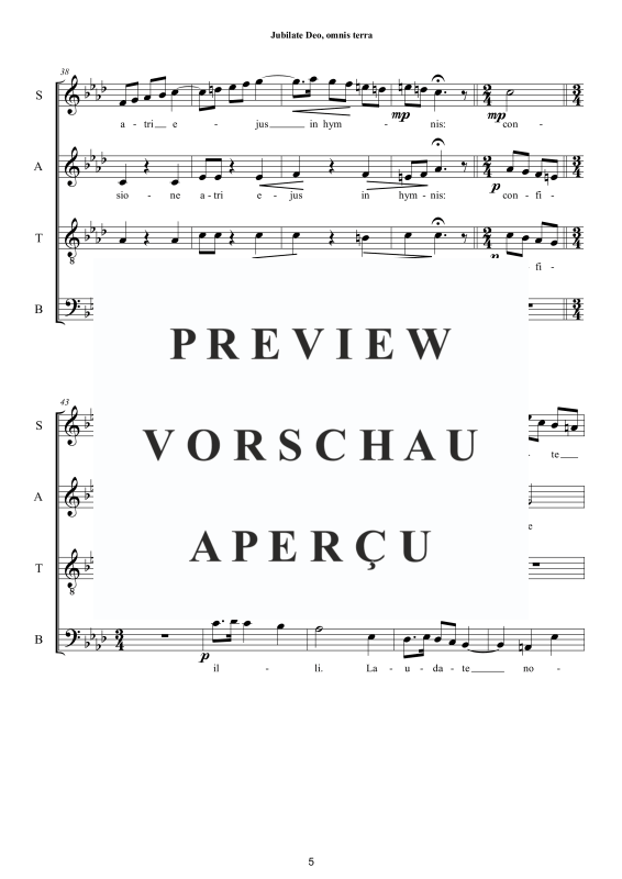 Produktgalerie: Seite 6 von 11 Jubilate Deo, omnis terra, , Oster Motette für Gemischter Chor