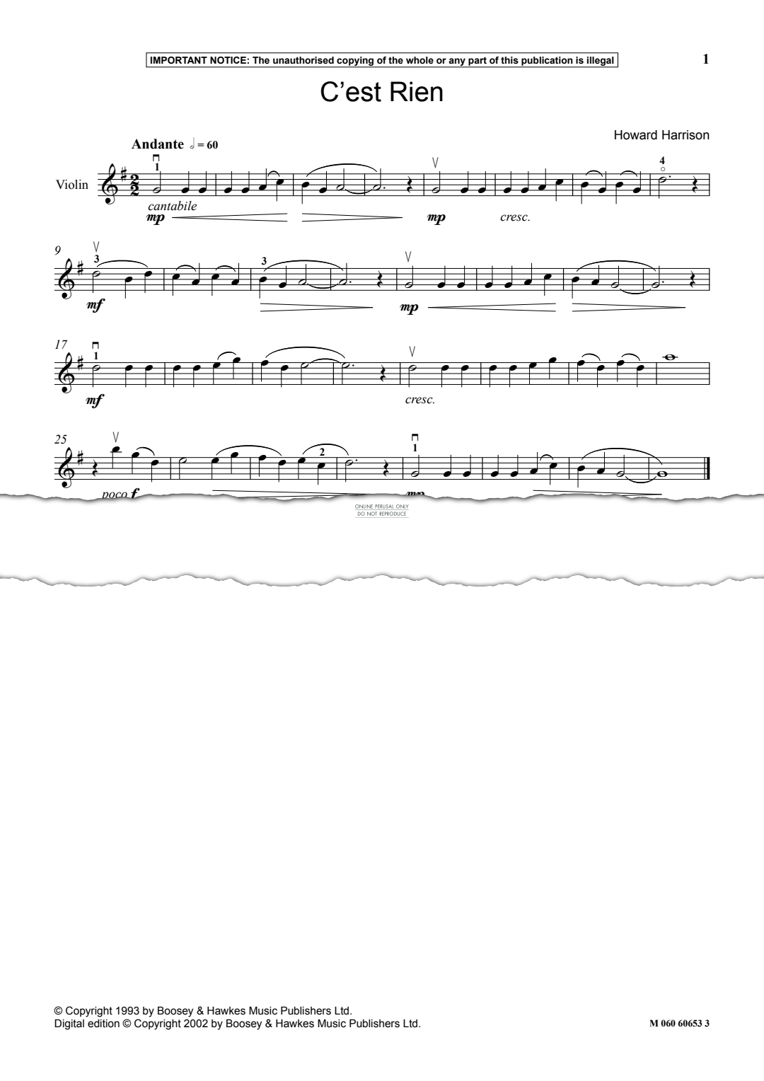 Produktgalerie: Seite 1 von 1 C'est Rien, Howard Harrison, Keyboard, Violine