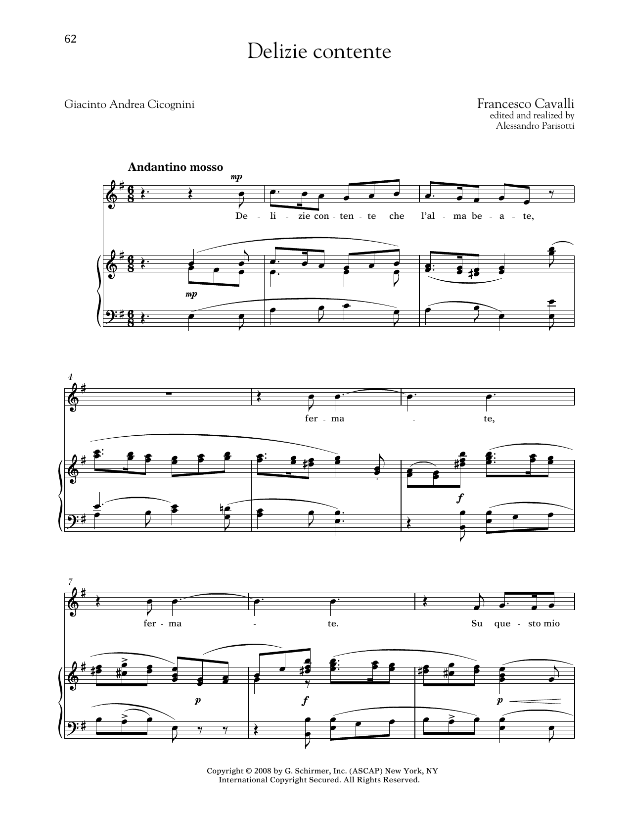 Produktbild zu: Delizie Contente (Medium Low Voice)
