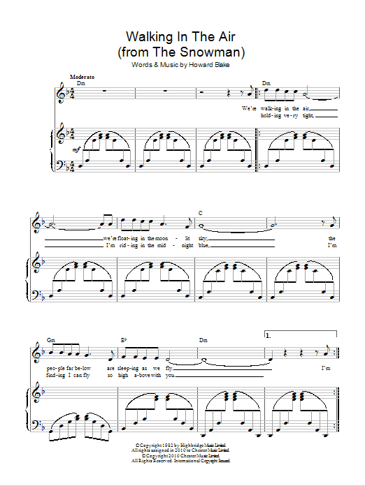 Produktgalerie: Seite 1 von 1 Walking In The Air (theme from The Snowman), Howard Blake, Klavier