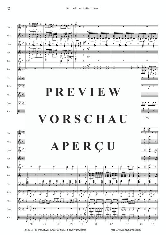 Product gallery: Page 7 of 11 Fehrbelliner Reitermarsch, , (large wind orchestra)