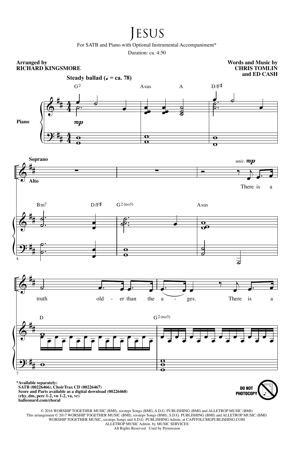 Produktbild zu: Jesus (arr. Richard Kingsmore)