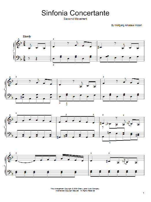 Product picture to: Sinfonia Concertante (Second Movement)