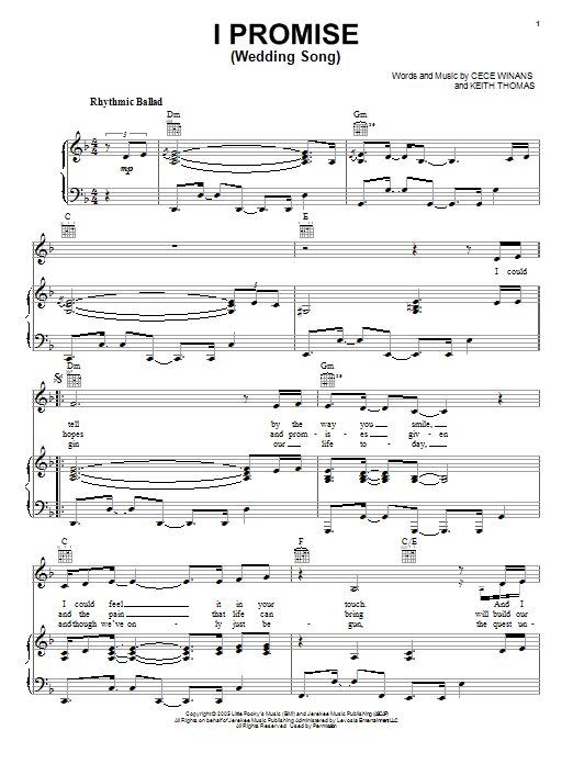 Produktbild zu: I Promise (Wedding Song)