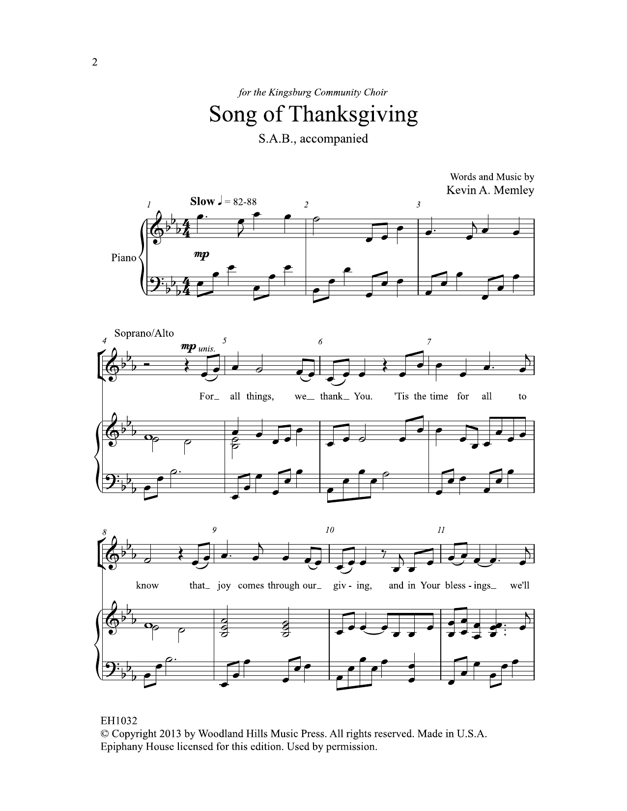 Product picture to: Song Of Thanksgiving