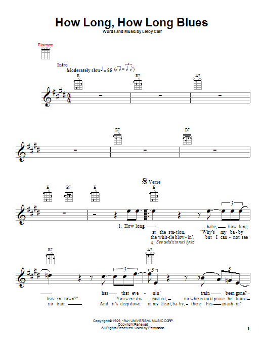 Product gallery: Page 1 of 1 How Long, How Long Blues, Leroy Carr