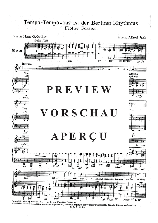 Produktgalerie: Seite 3 von 3 Tempo Tempo das ist der Berliner Rhythmus, , Klavier und Gesang