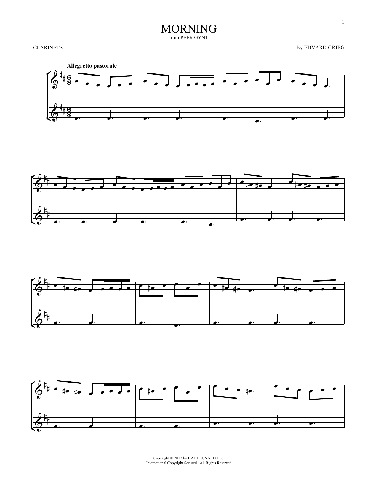 Product gallery: Page 1 of 1 Morning (from Peer Gynt), Edvard Grieg