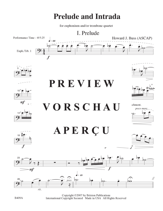 Product gallery: Page 12 of 21 Prelude and Intrada , , (4 euphonium or trombone quartet)