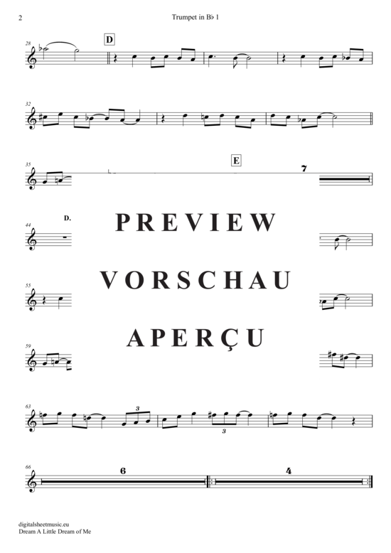 Produktgalerie: Seite 8 von 15 Dream a little dream of me , Mamas and The Papas, The, (Trompeten Trio + Klavier)