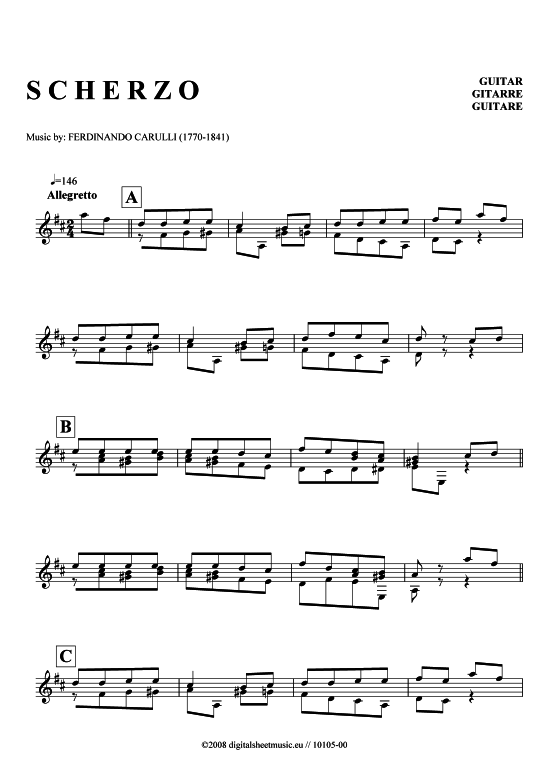 Product picture to: ScherzoF. Carulli (1770-1841)