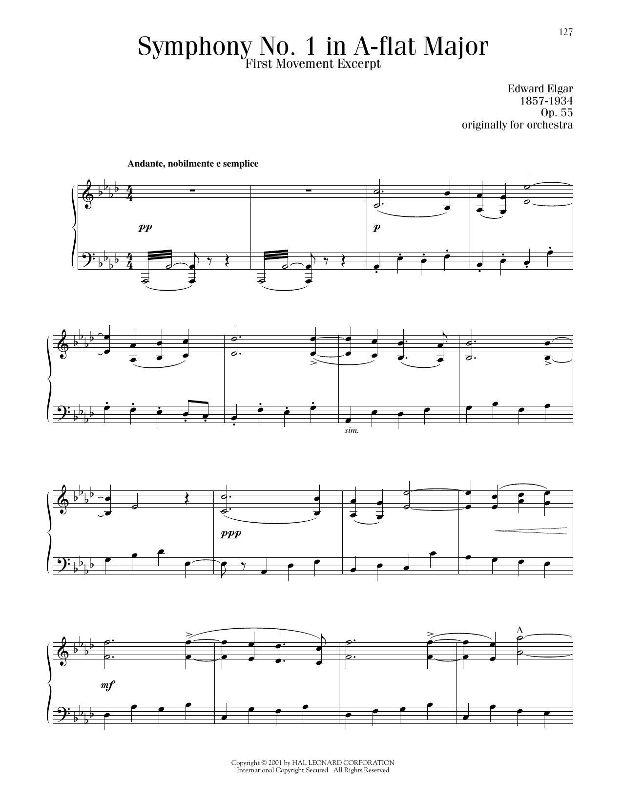 Product picture to: Symphony No. 1 In A Flat Major, 1st Movement