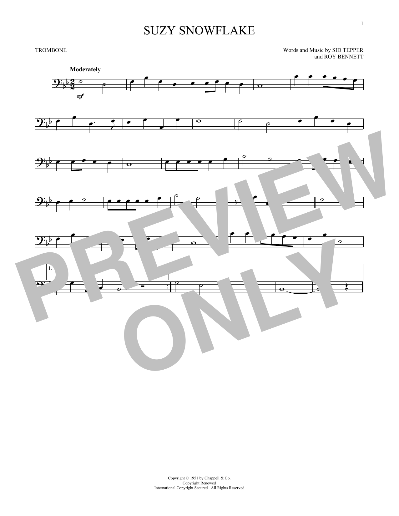 Product gallery: Page 1 of 1 Suzy Snowflake, Sid Tepper and Roy Bennett