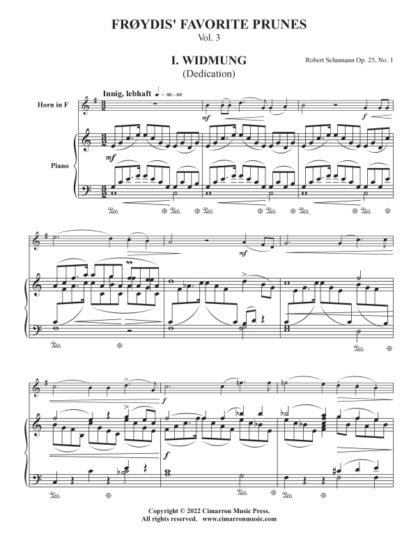 Produktgalerie: Seite 1 von 11 Frøydis' Favorite Prunes, Vol. III, , Horn in F und Klavier