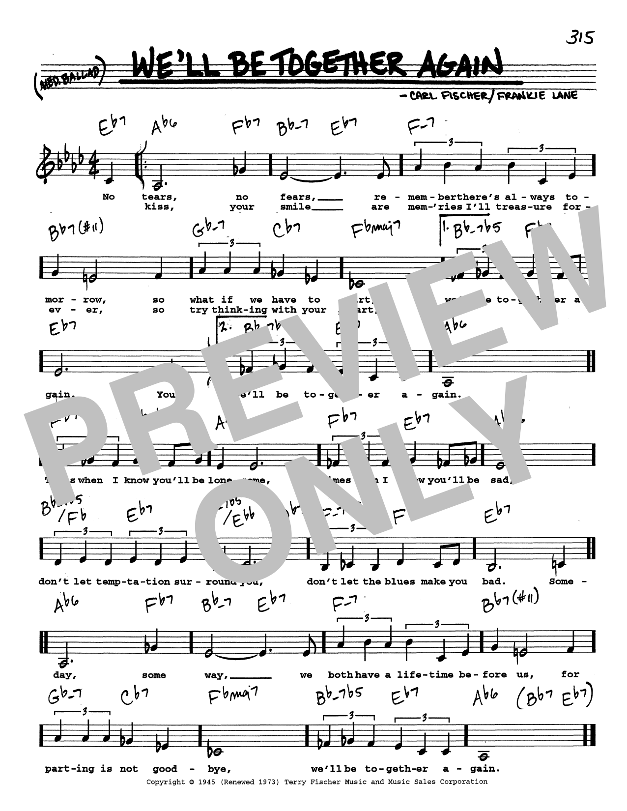 Produktbild zu: We'll Be Together Again (Low Voice)