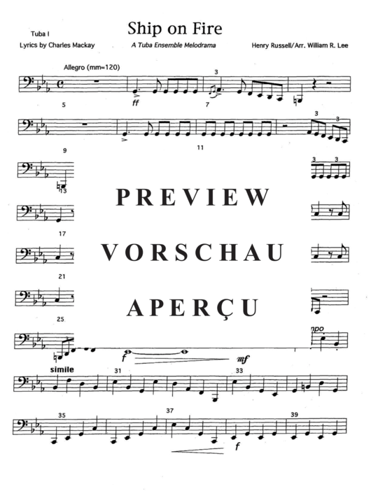 Produktgalerie: Seite 21 von 21 Ship on Fire , , (2x Euphonium, 2x Tuba + Solostimme)