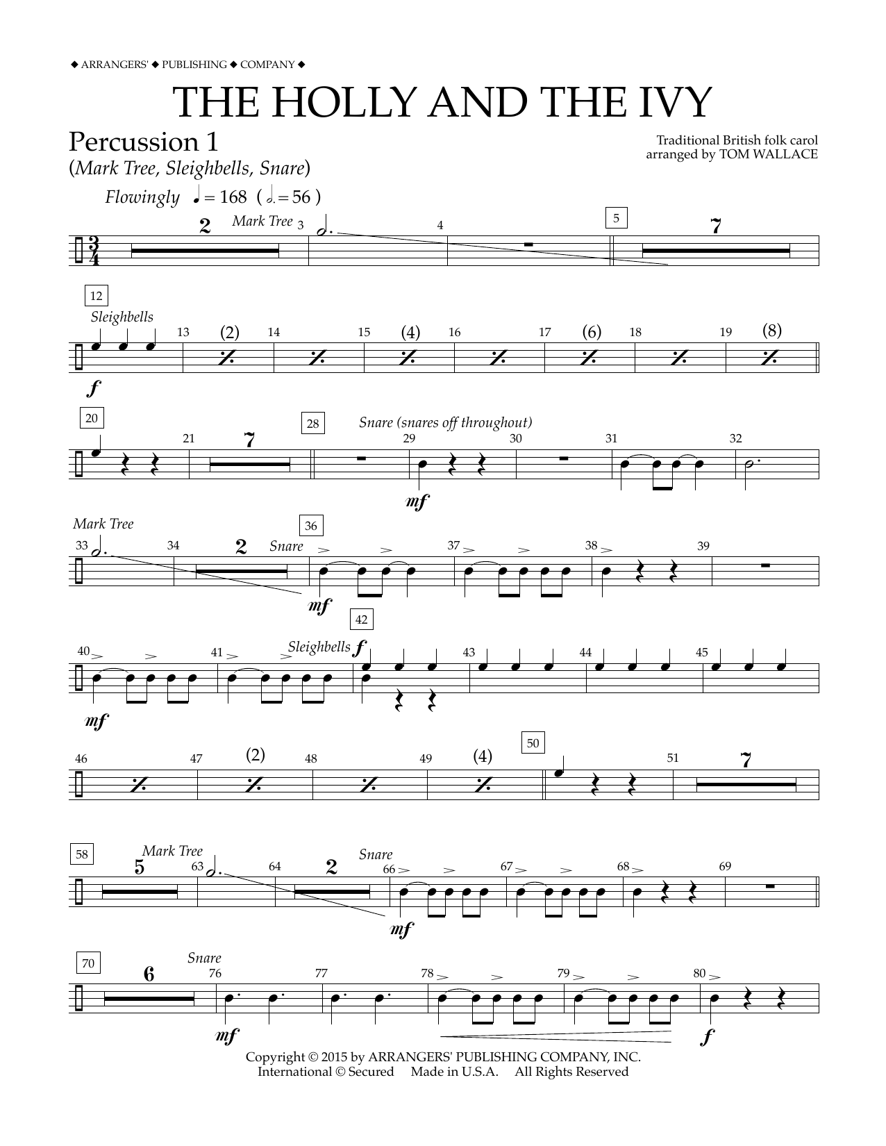 Product gallery: Page 1 of 1 The Holly and the Ivy - Percussion 1, Tom Wallace