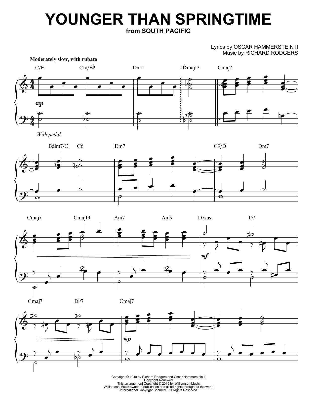 Product picture to: Younger Than Springtime [Jazz version] (arr. Brent Edstrom)