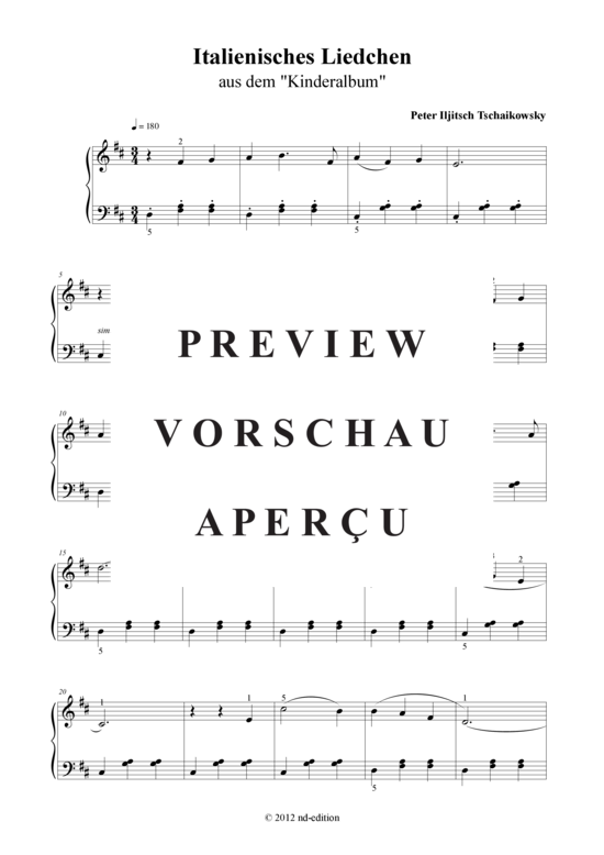 Product gallery: Page 2 of 3 Italienisches Liedchen , , (piano solo easy)