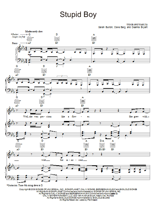 Produktgalerie: Seite 1 von 1 Stupid Boy, Keith Urban, Gesang, Gitarre, Klavier