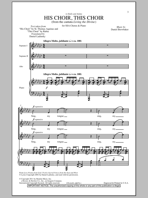Produktgalerie: Seite 1 von 1 His Choir, This Choir, Daniel Brewbaker, Chor
