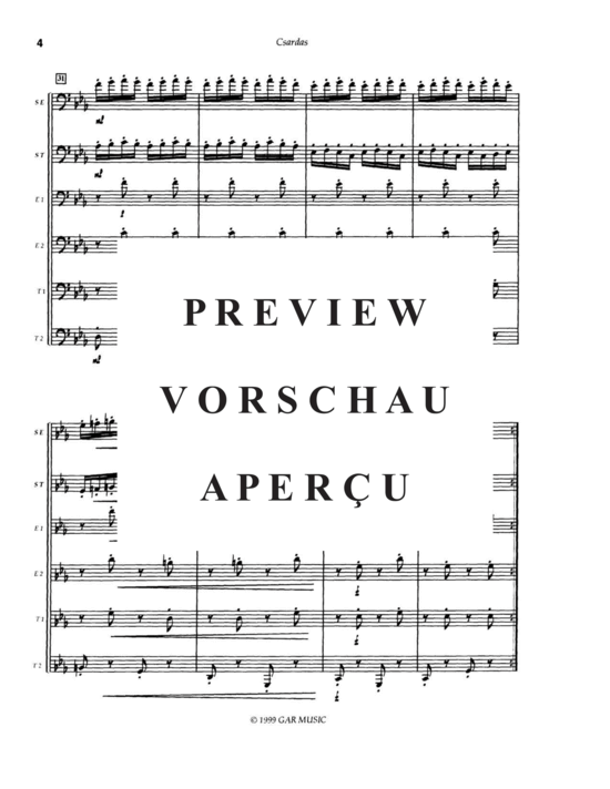 Produktgalerie: Seite 6 von 21 Csardas , , (Tuba Quatett + Euphonium Solo + Tuba Solo)