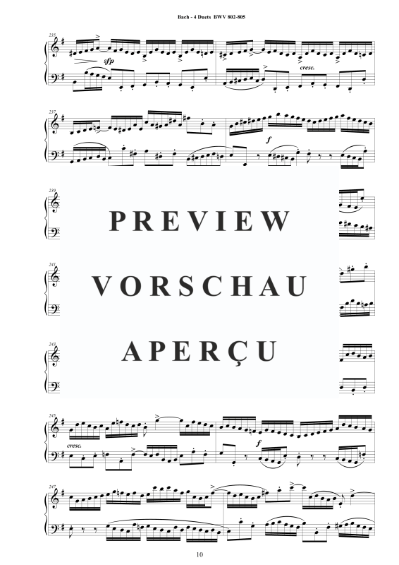 Produktgalerie: Seite 11 von 11 4 Duette BWV 802-805, , Cembalo/Klavier Solo