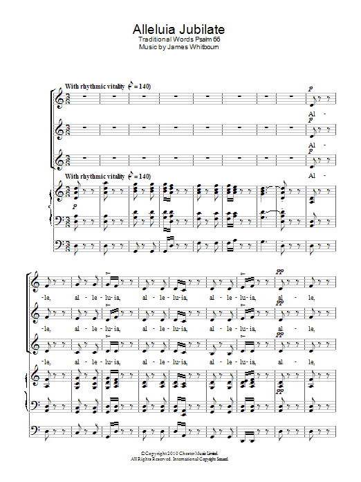 Produktgalerie: Seite 1 von 1 Alleluia Jubilate, James Whitbourn, Chor