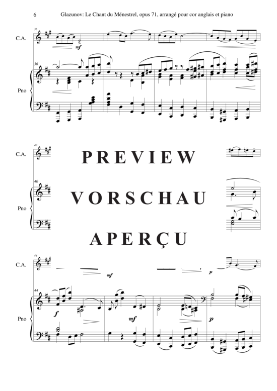 Produktgalerie: Seite 7 von 12 Le Chant du Ménestrel, Opus 71 , , (Englischhorn + Klavier)