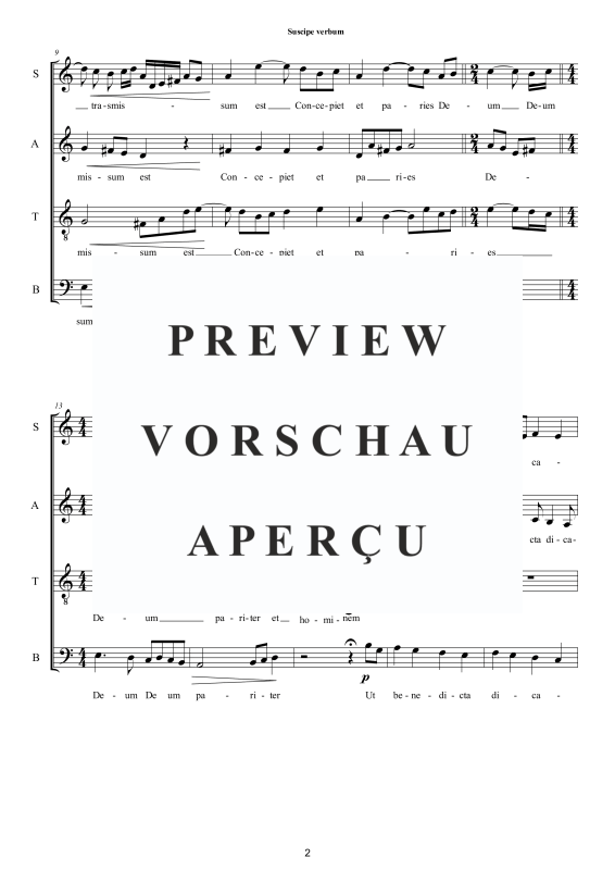 Produktgalerie: Seite 3 von 10 Suscipe verbum - Geistliche Motette, , Gemischter Chor