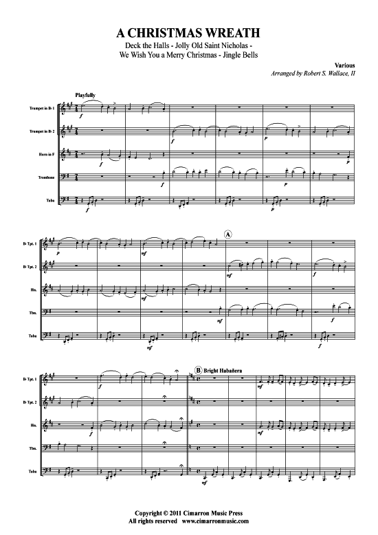 Produktbild zu: Christmas Wreath Weihnachts-Medley (arr. Robert Wallace)