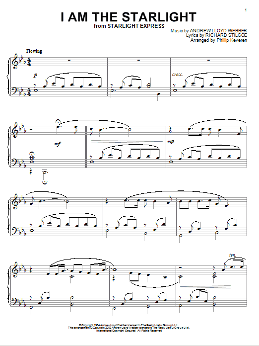 Product gallery: Page 1 of 1 I Am The Starlight (arr. Phillip Keveren), Andrew Lloyd Webber