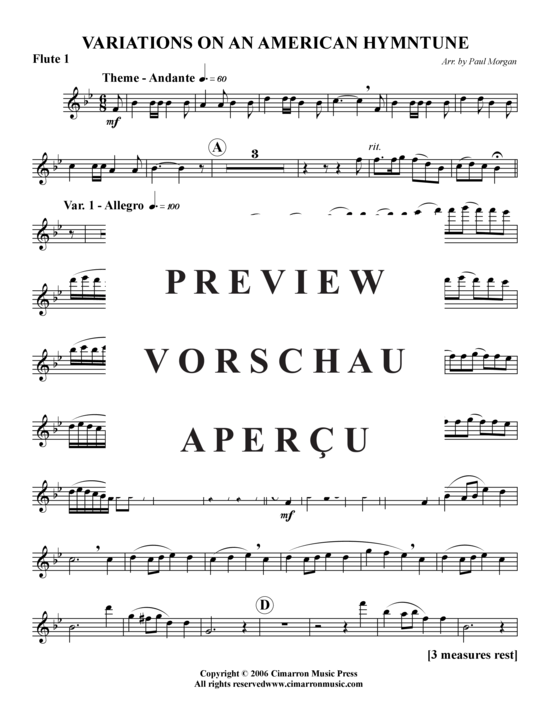 gallery: Variations on an American Hymn Tune , , (Flöten-Ensemble)