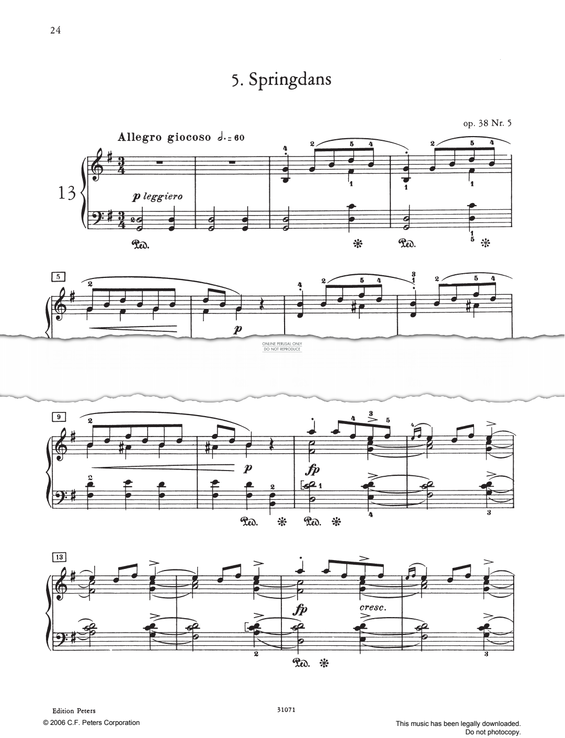 Produktbild zu: Springdans Op. 38