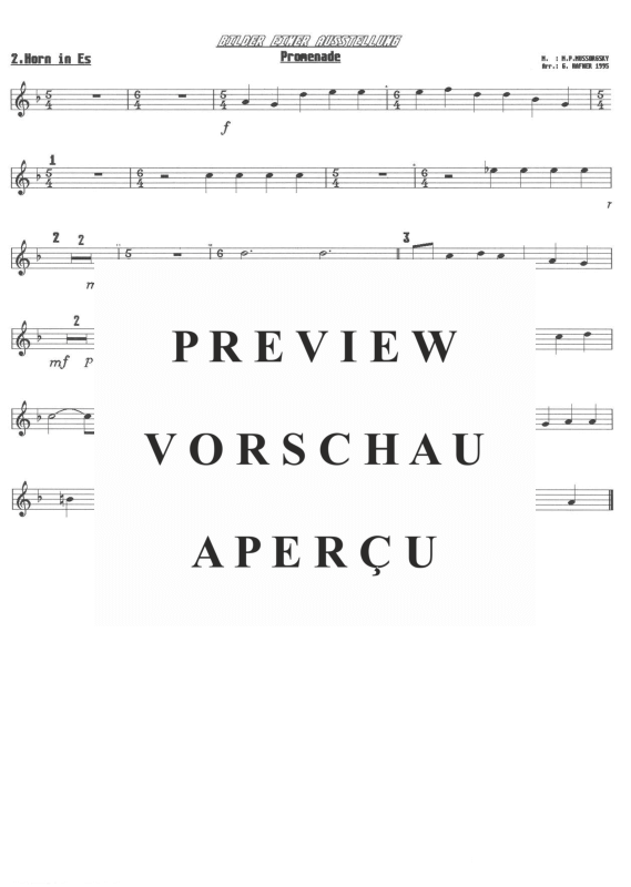 Product gallery: Page 8 of 11 Promenade aus ´Bilder einer Ausstellung´, , (Brass Ensemble)