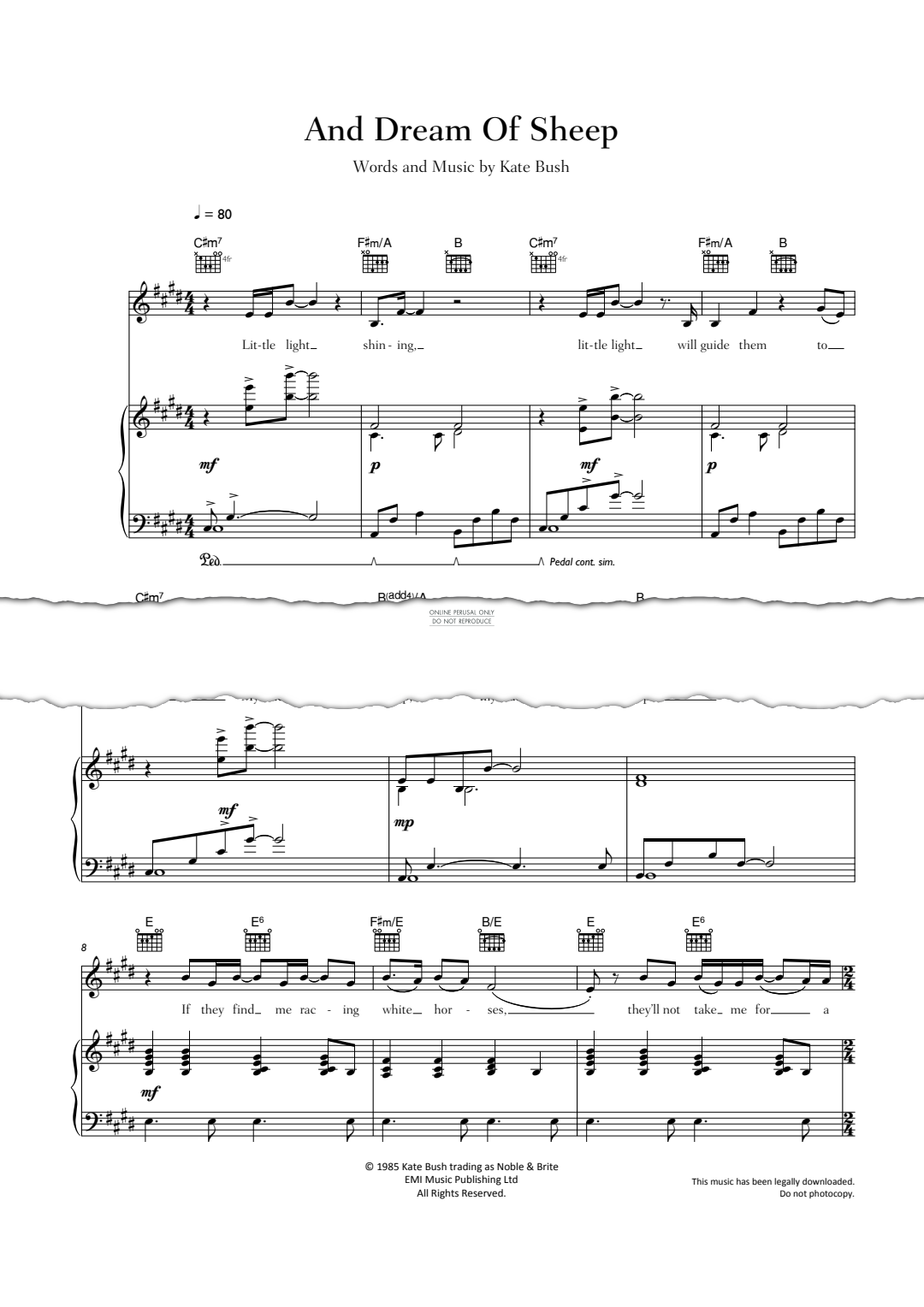 Produktgalerie: Seite 1 von 1 And Dream Of Sheep, Kate Bush, Gesang, Gitarre, Klavier