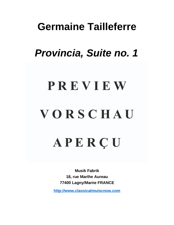Produktgalerie: Seite 2 von 11 Provincia - Suite no. 1, , Orchester