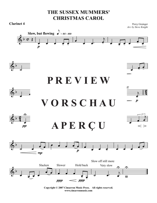 Produktgalerie: Seite 9 von 9 The Sussex Mummers Christmas Carol , , (Klarinetten-Chor)