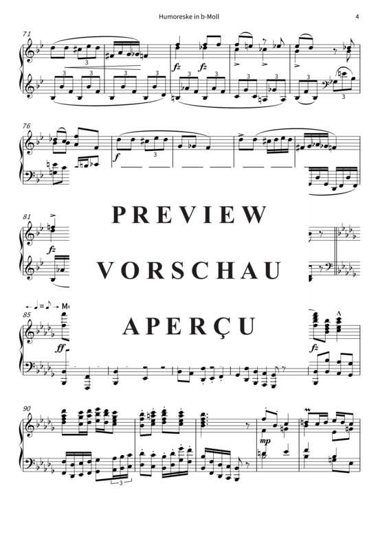 Product gallery: Page 7 of 8 Humoreske in b-Moll - op. 101 Nr. 8, Poco andante , , Piano Solo