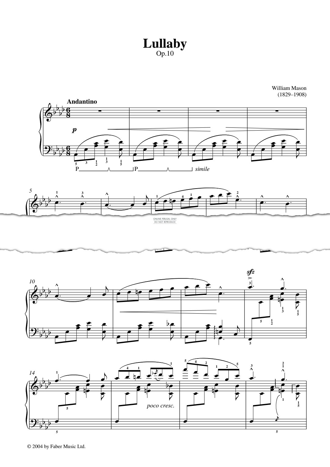 Product picture to: Lullaby Op.10