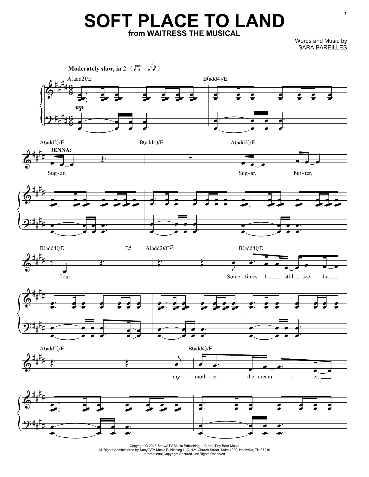 Produktbild zu: Soft Place To Land (from Waitress The Musical)