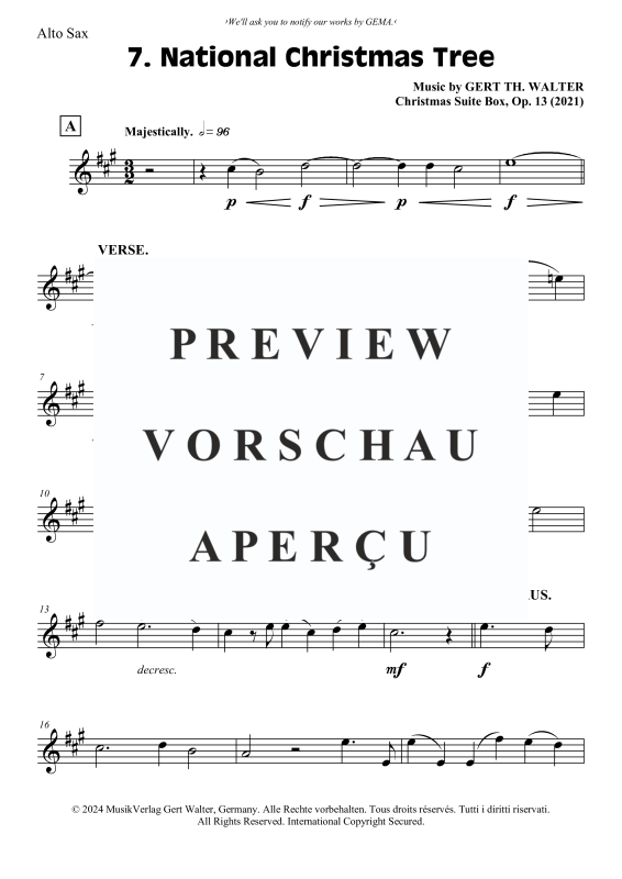 Produktgalerie: Seite 7 von 11 National Christmas Tree, , (Combo Band (und 2 Bläser(