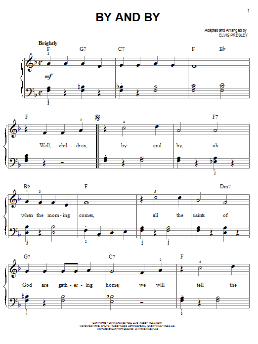 Produktgalerie: Seite 1 von 1 By And By, Elvis Presley, Klavier