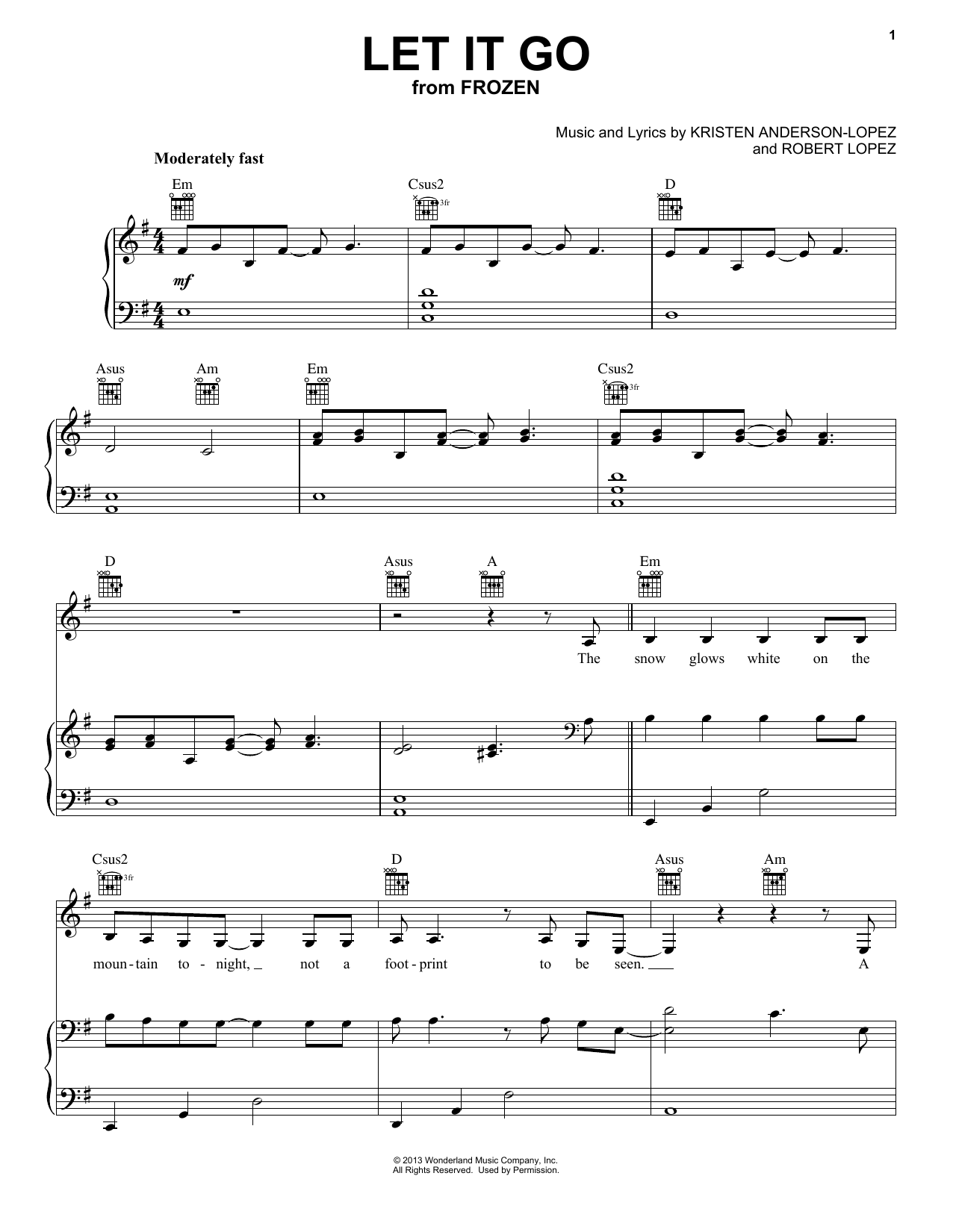 Produktbild zu: Let It Go (from Frozen)