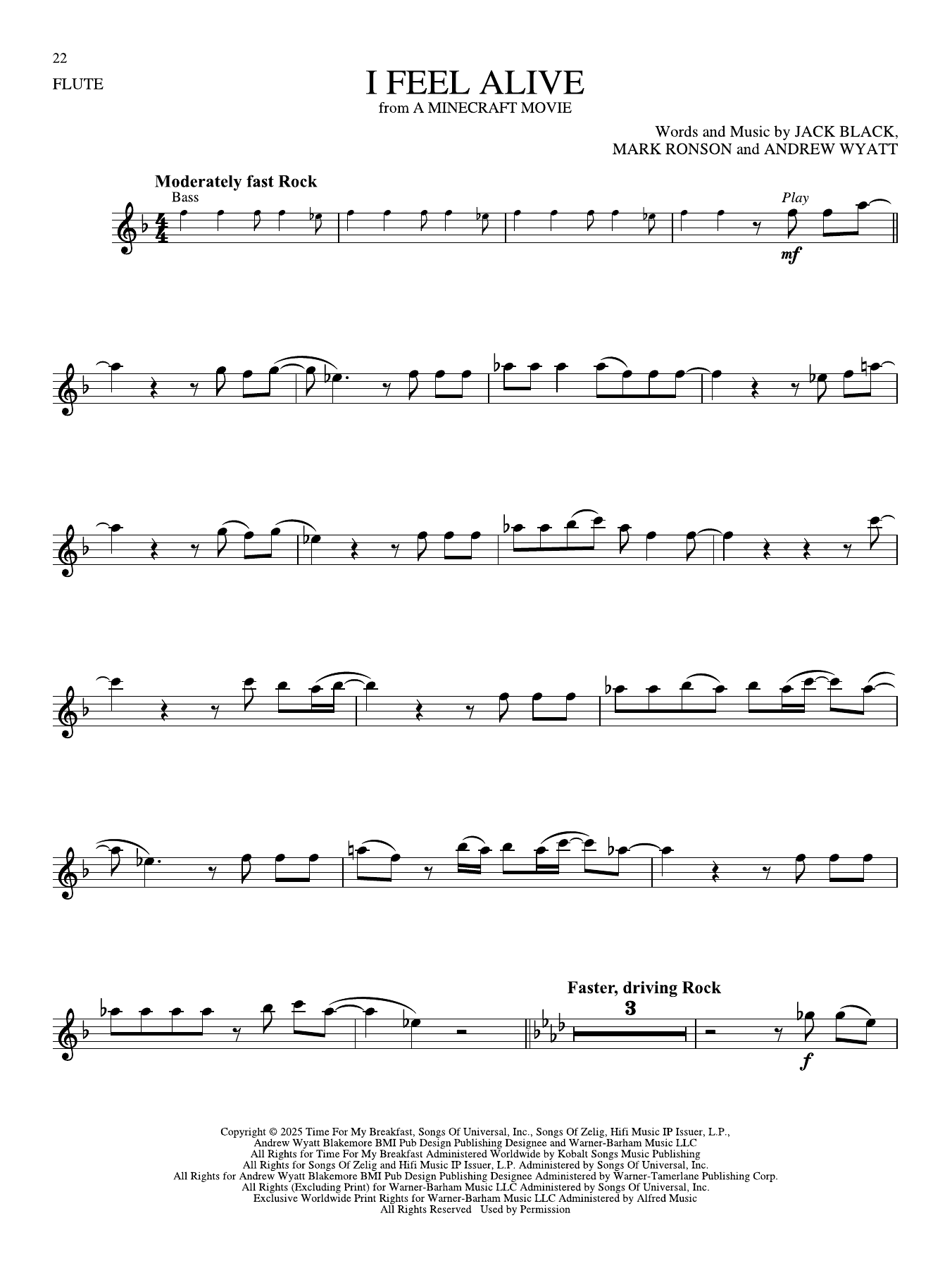 Product gallery: Page 1 of 1 I Feel Alive (from A Minecraft Movie), Jack Black