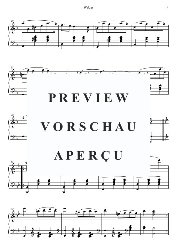 Produktgalerie: Seite 6 von 6 Walzer - Nr. 5 aus den Neun Tänzen für Klavier, , Klavier Solo