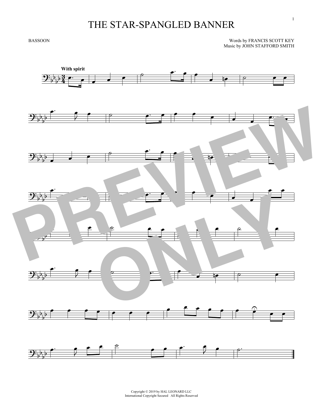 Produktgalerie: Seite 1 von 1 The Star-Spangled Banner, Francis Scott Key, Fagott