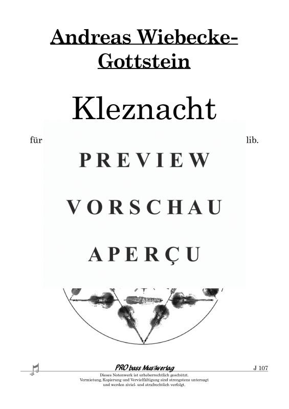 gallery: Kleznacht, , 2 Melody Instruments, Guitar and Percussion Ad Lib.