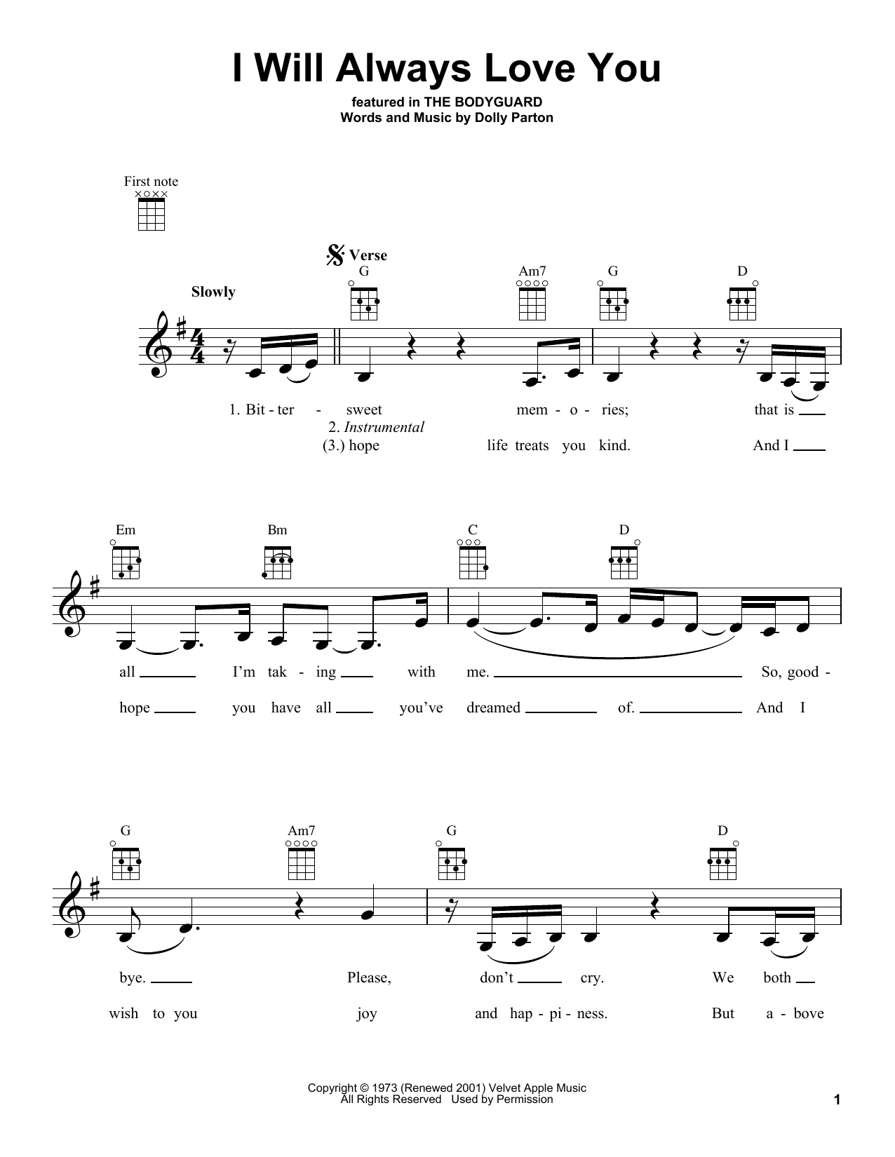 Product gallery: Page 1 of 1 I Will Always Love You, Whitney Houston